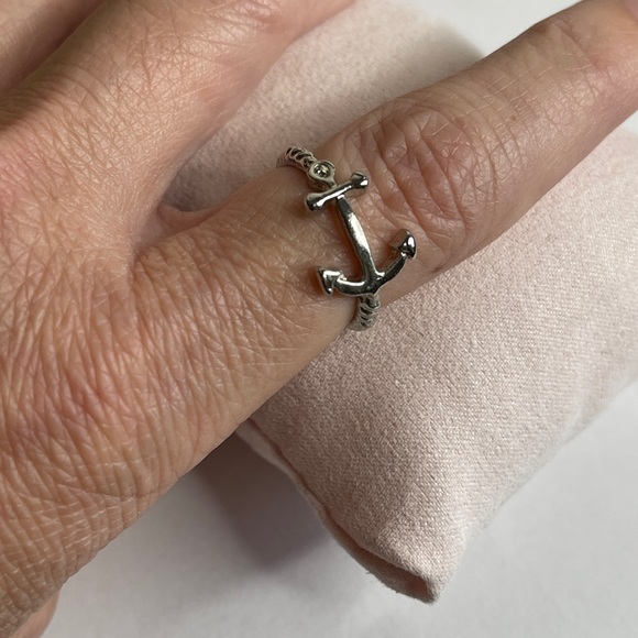 Silver Plated Anchor Ring - Picture 3 of 3